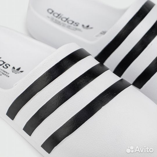 Шлёпки Adidas adifom Slide White Black Wmns