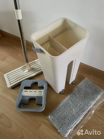 Швабра с ведром и отжимом бу