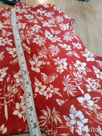 Топ короткий в цветочкек красный Befree 42 (S)