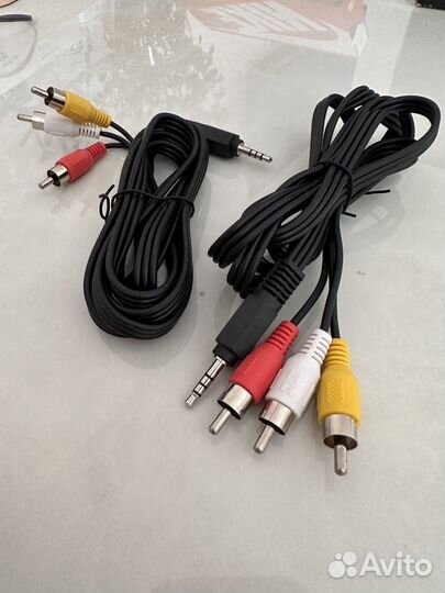 Аудио-видео шнур jack на 3 тюльпана