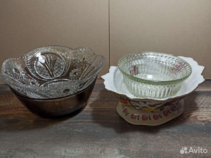 Вазы стекло, хрусталь