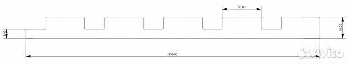 Становая панель Рейка Деко 5 гипсовая