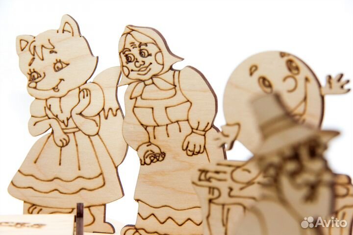 Развивающие деревянные игрушки Объемные раскраски