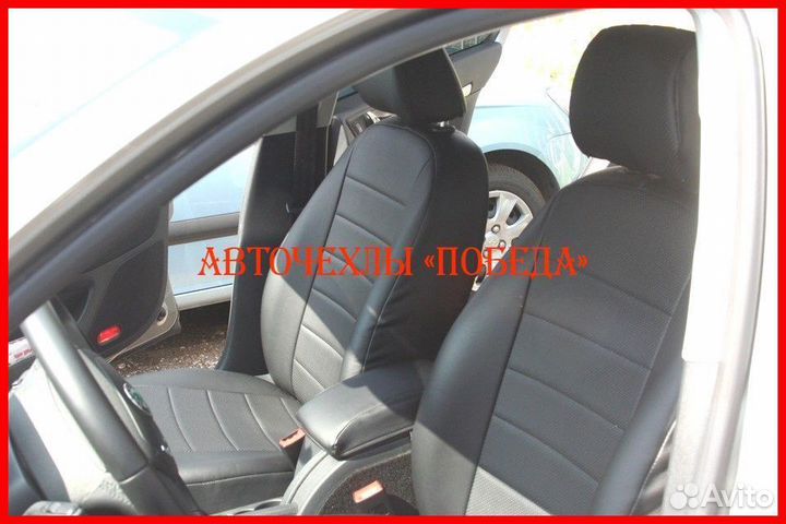 Чехлы Skoda Octavia A5 из экокожи чёрные Классика