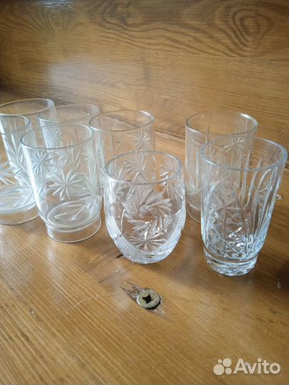 Стопки и рюмки хрустальные