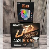 Комплект ryzen 5 5500,a520m k, кулер argb