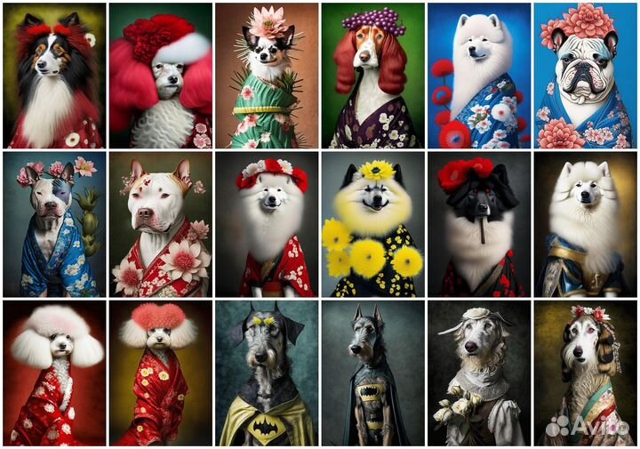 Открытки с собаками (18 шт)