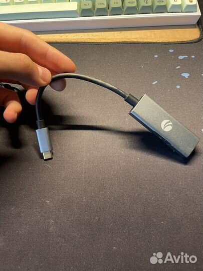 Переходник dongle type-c displayport vcom