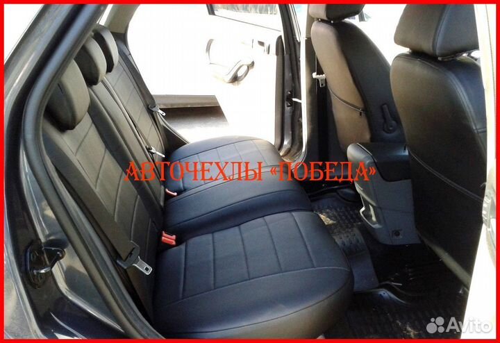 Чехлы Ford Focus 2 из экокожи чёрные Классика