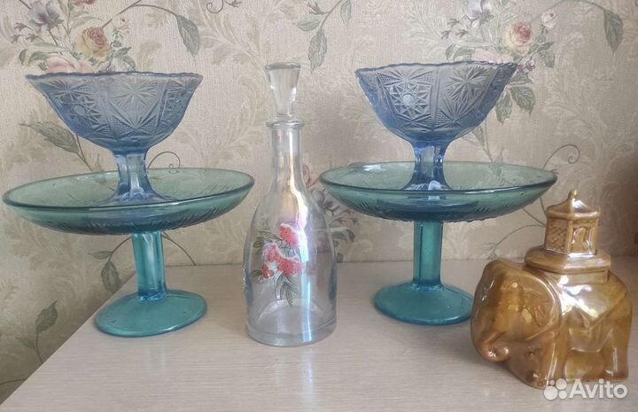 Посуда СССР, цветное стекло