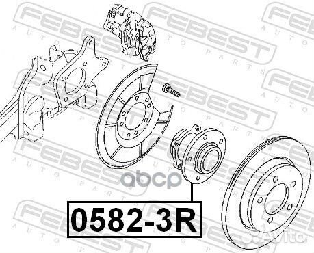 Ступица задняя (mazda 3 bk 2003-2008) 0582-3r F