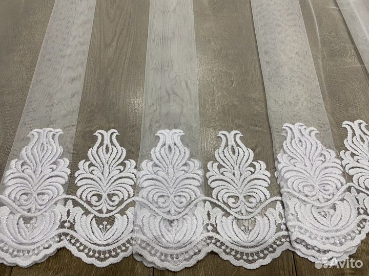 Тюль Грек Сетка 2 вида вышивки