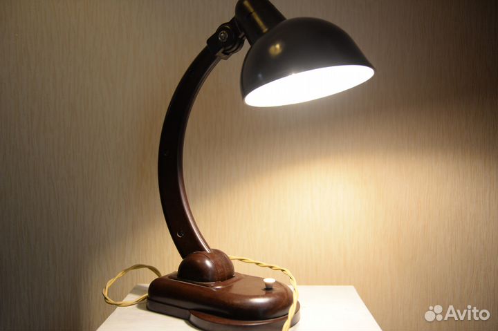 Карболитовая лампа Писательская сталинка