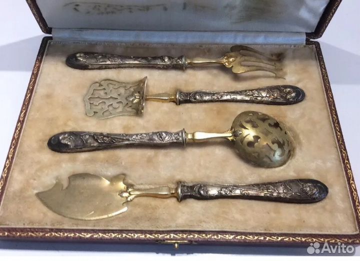 Серебро Антикварный Франция набор столовый сервиро