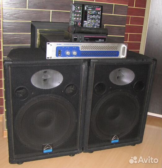 Колонки W-Music 1200W Усилитель Микшер Микрофон