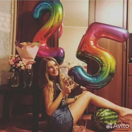 Юбилей 50 лет- декорация из шаров - цифр