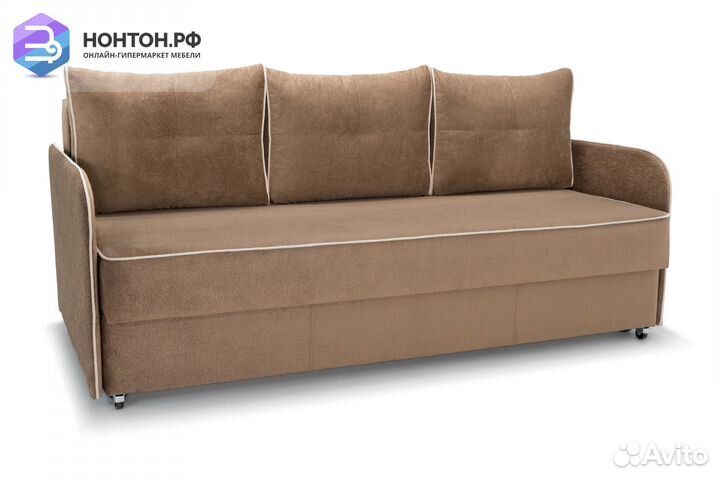 Диван еврокнижка Лозанна коричневый