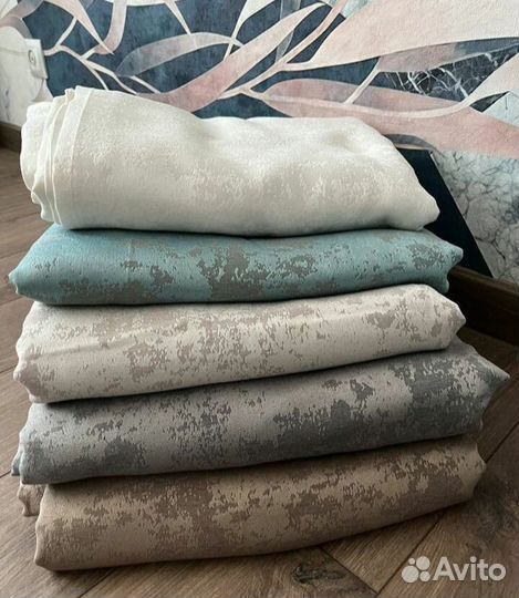 Шторы готовые мрамор и блекаут