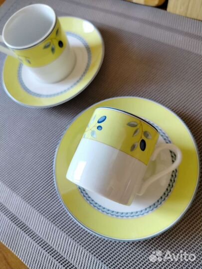 Кофейная пара Чашка с блюдцем blueberry