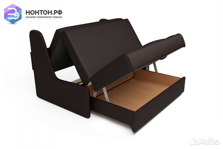 Диван аккордеон №2 коричневый