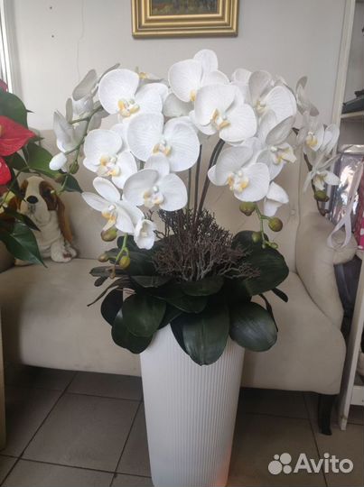 Орхидея в кашпо искусственные
