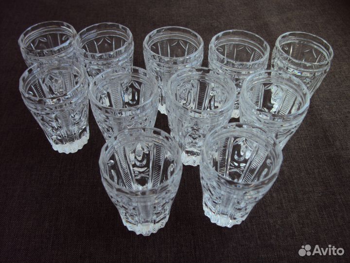 Стопки хрустальные и стеклянные из СССР