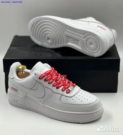 Кроссовки Nike Air Force 1 Low & Supreme (Арт.38749)