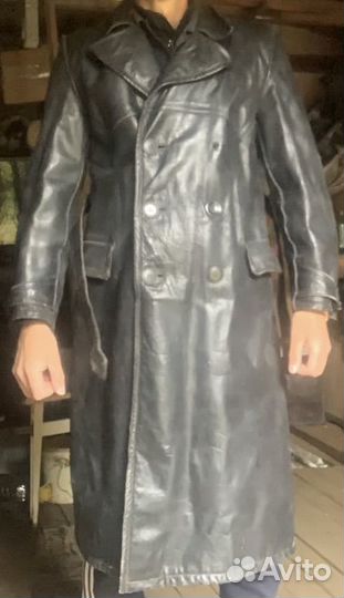 Кожаный плащ мужской ВОВ