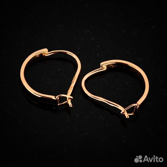 Серьги советские из красного золота