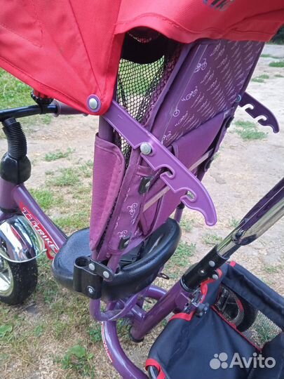 Велосипед коляска трёхколёсный с ручкой