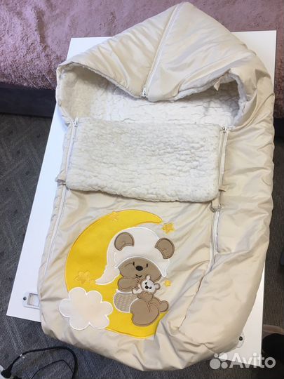 Зимний конверт в коляску или на санки