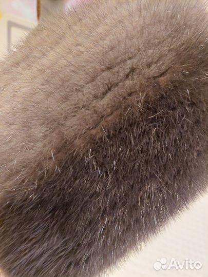 Шапка норковая вязаная