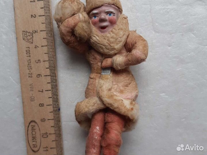 Ватные елочные игрушки - Гном с мешком