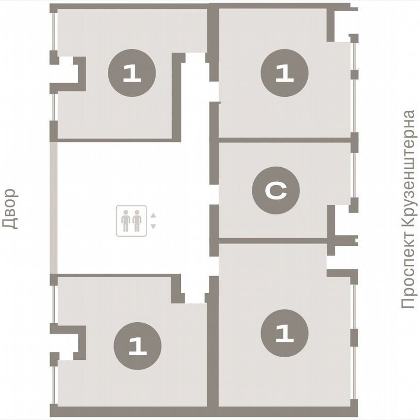 1-к. квартира, 49,7 м², 3/16 эт.