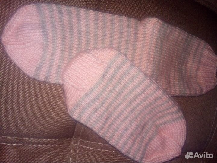 Носки шерстяные ручной вязки