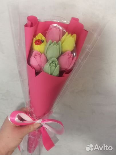 Букет из шоколадных цветов