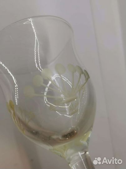 Фужеры 3 штуки, рюмки 3 штуки. Старинные