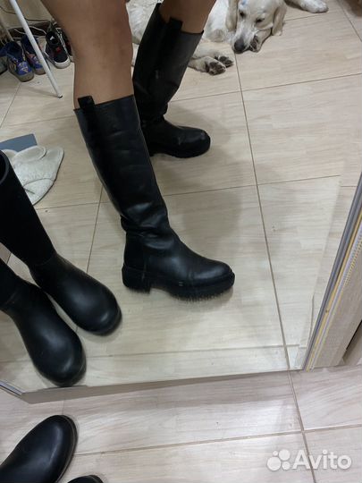 Сапоги кожаные женские 37