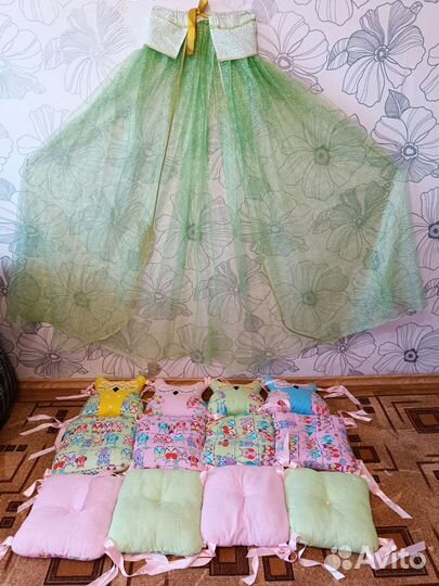 Балдахин в кроватку с бортиками