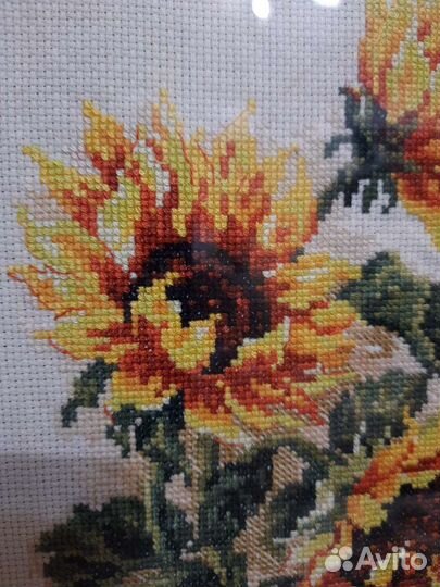 Вышивка крестом подсолнухи