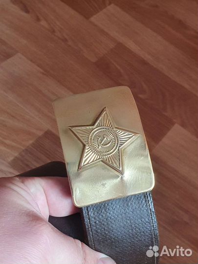 Ремень армейский кожаный