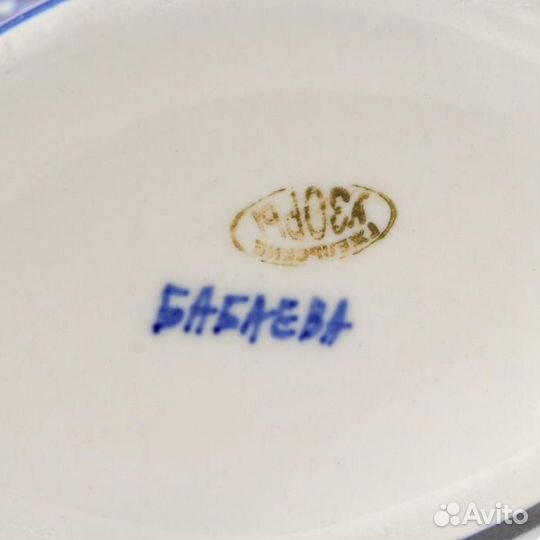 Салфетница 'Лебедь', гжель