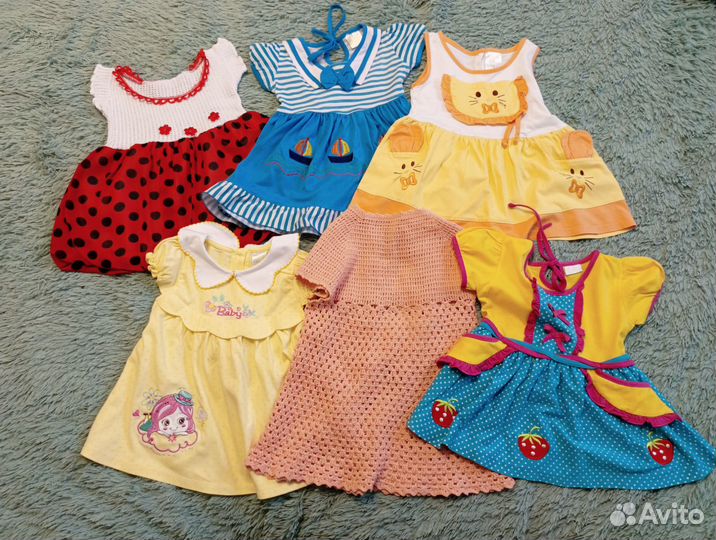 Большой пакет вещей на девочку 74-86р