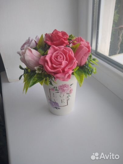 Букет цветов из мыла