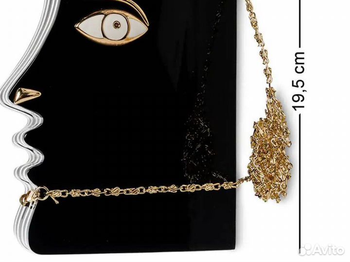 Клатч в виде профиля лица