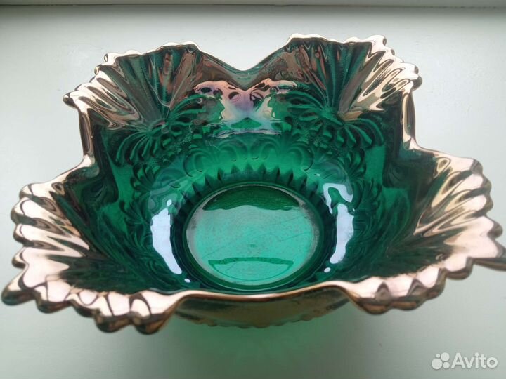 Конфетница Цветок Четыре лепестка СССР позолота