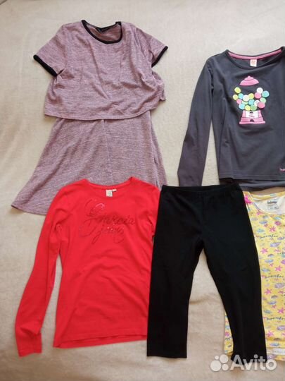 Фирменные вещи на девочку пакетом 134-140-146-152
