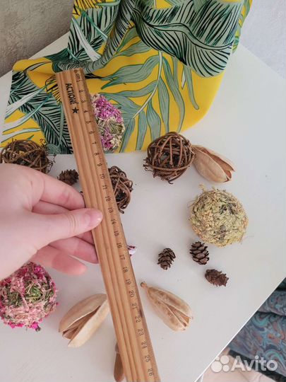 Набор растений сухоцветы шары для декора