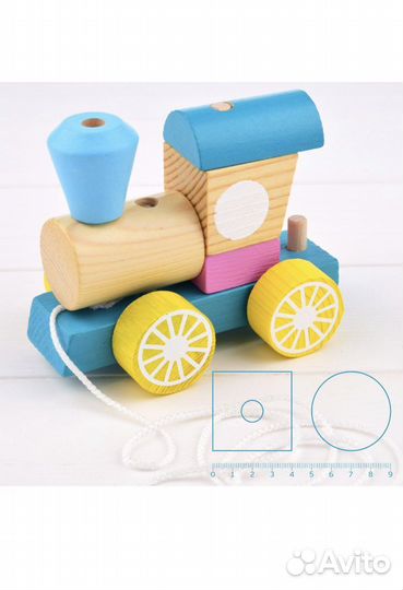 Конструктор каталка Паровоз томик