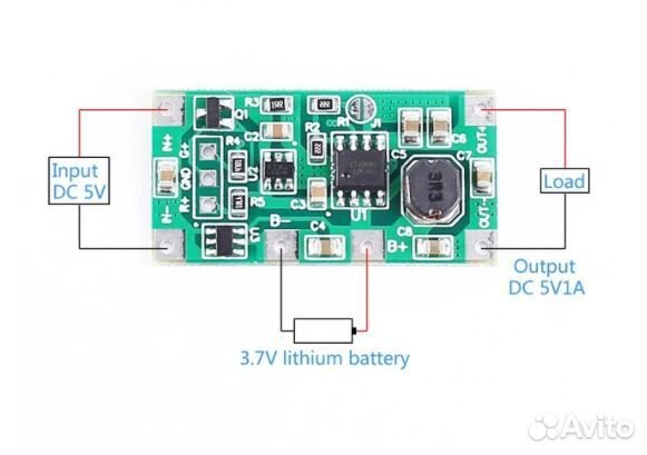 Модуль заряда ET Ch-1SLi-5V (повышающий до 5В )